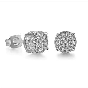 Silver Zircon Stud Earrings